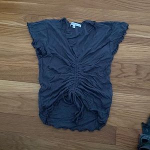 Size small grey tie crop top